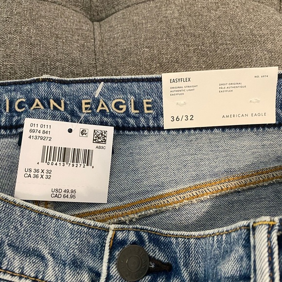 Light Blue Straight Jeans with Vintage Distressed Look - Picture 6 of 9